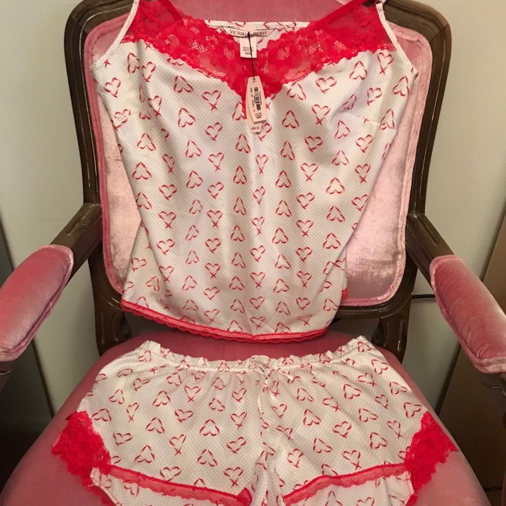 Silky Hearts Camisole and Shorts Set
